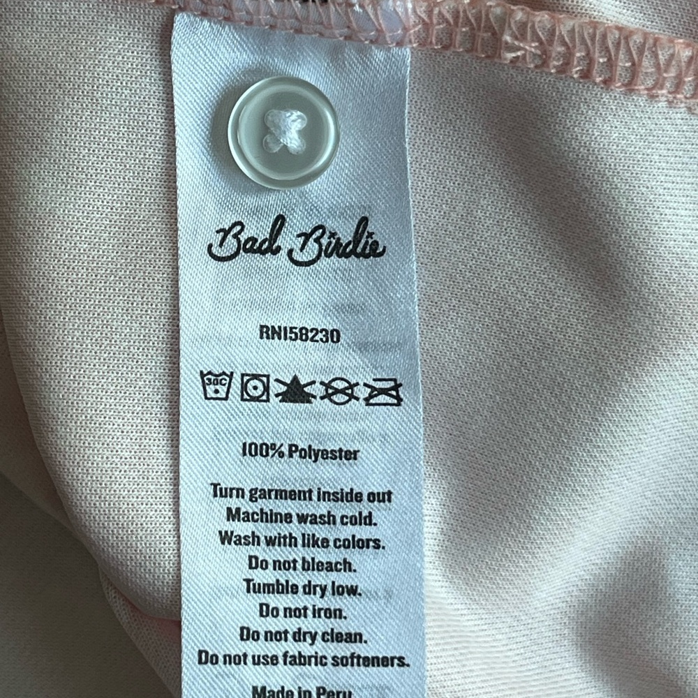 Bad Birdie men’s polo XXL Peach with all over splatter print - Picture 7 of 10